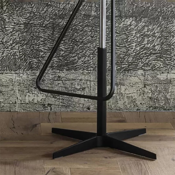 Industrial Style Rotatable Bar Stool Leather Counter Bar Stool for Home