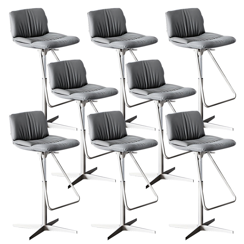 Industrial Style Rotatable Bar Stool Leather Counter Bar Stool for Home