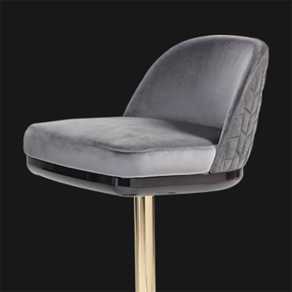 Glam Rotatable Bar Stool Low Back Counter Bar Stool for Home