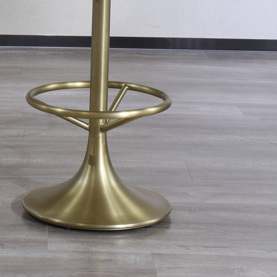 Glam Rotatable Bar Stool Faux Leather Counter Bar Stool for Home
