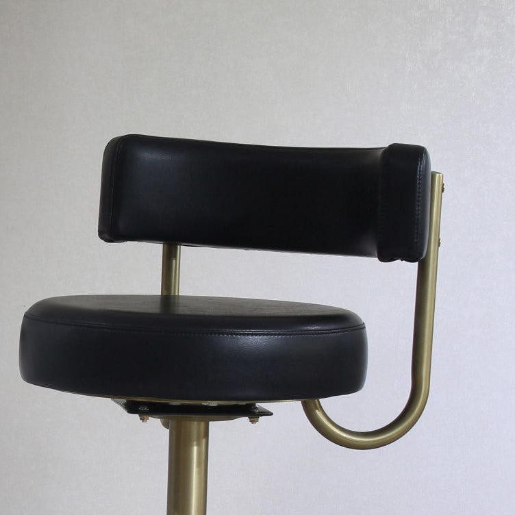 Glam Rotatable Bar Stool Faux Leather Counter Bar Stool for Home