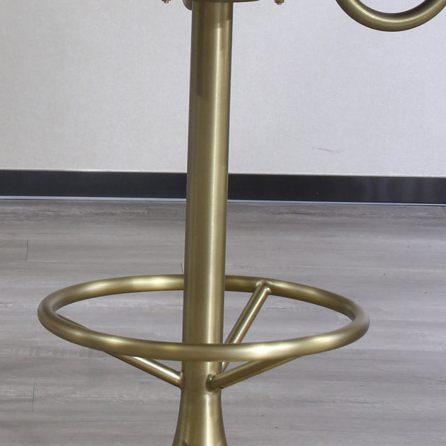 Glam Rotatable Bar Stool Faux Leather Counter Bar Stool for Home