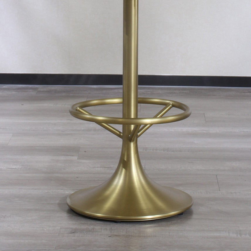 Glam Rotatable Bar Stool Faux Leather Counter Bar Stool for Home