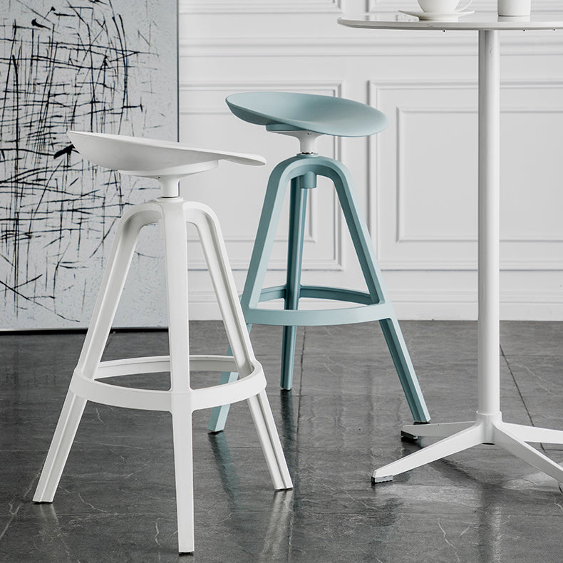 Nordic Low Back Counter Bar Stool Plastic Bar Stool for Home