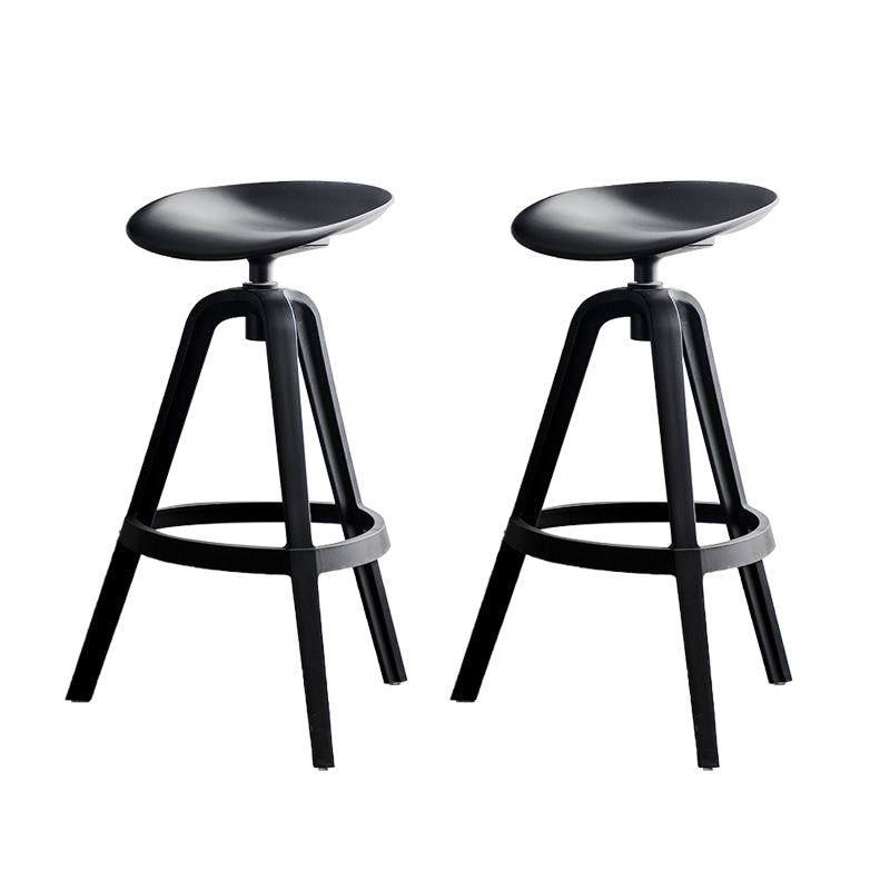 Nordic Low Back Counter Bar Stool Plastic Bar Stool for Home