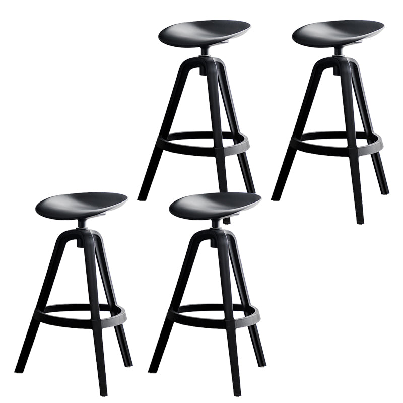 Nordic Low Back Counter Bar Stool Plastic Bar Stool for Home