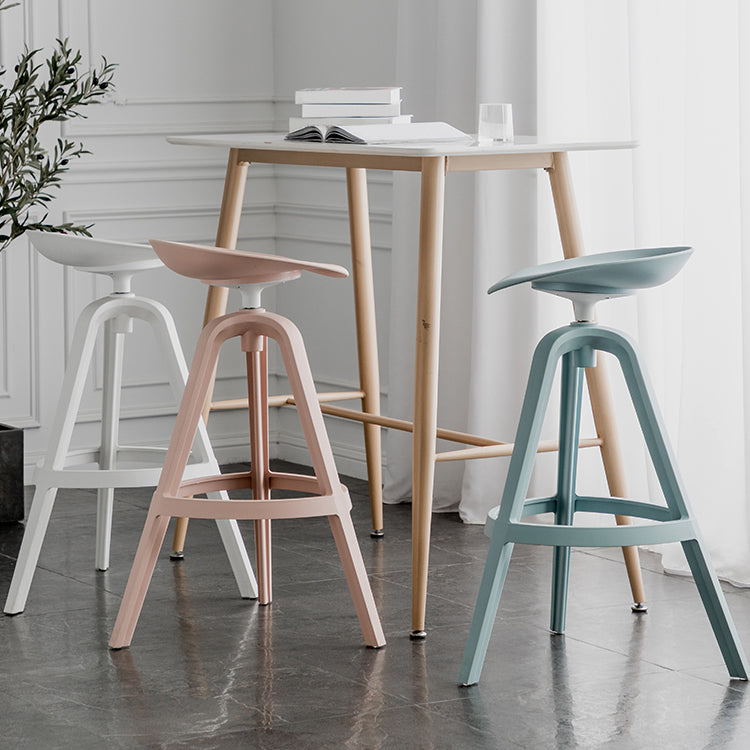 Nordic Low Back Counter Bar Stool Plastic Bar Stool for Home