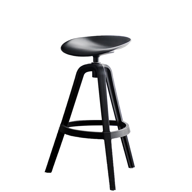 Nordic Low Back Counter Bar Stool Plastic Bar Stool for Home