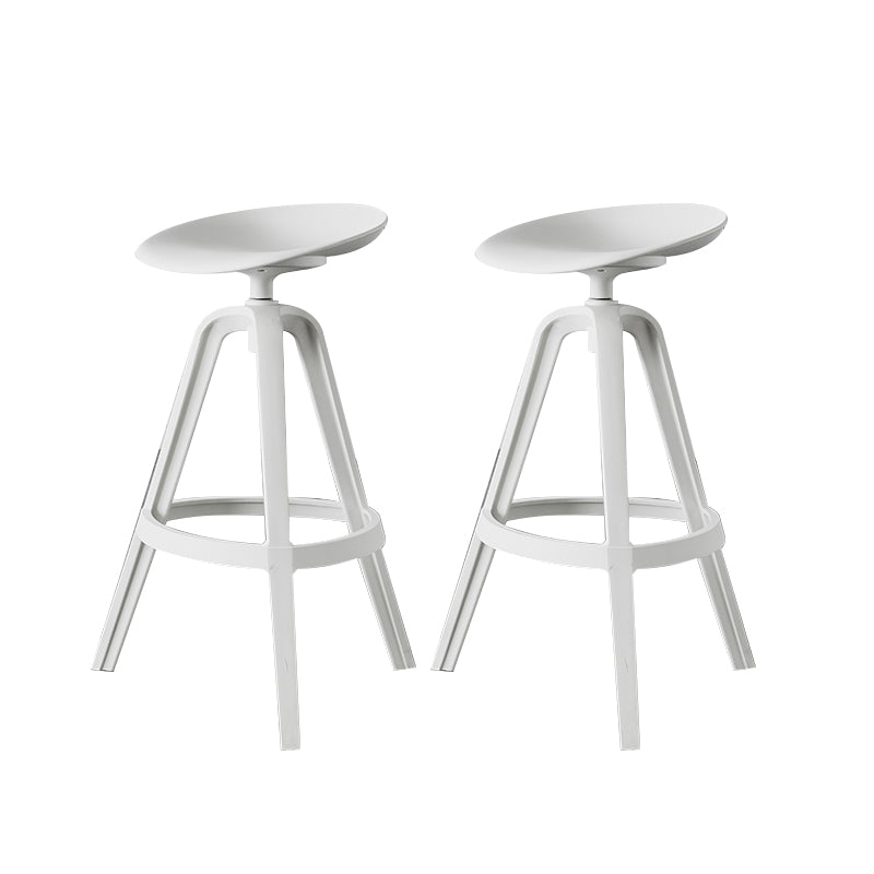 Nordic Low Back Counter Bar Stool Plastic Bar Stool for Home