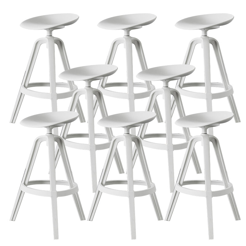 Nordic Low Back Counter Bar Stool Plastic Bar Stool for Home