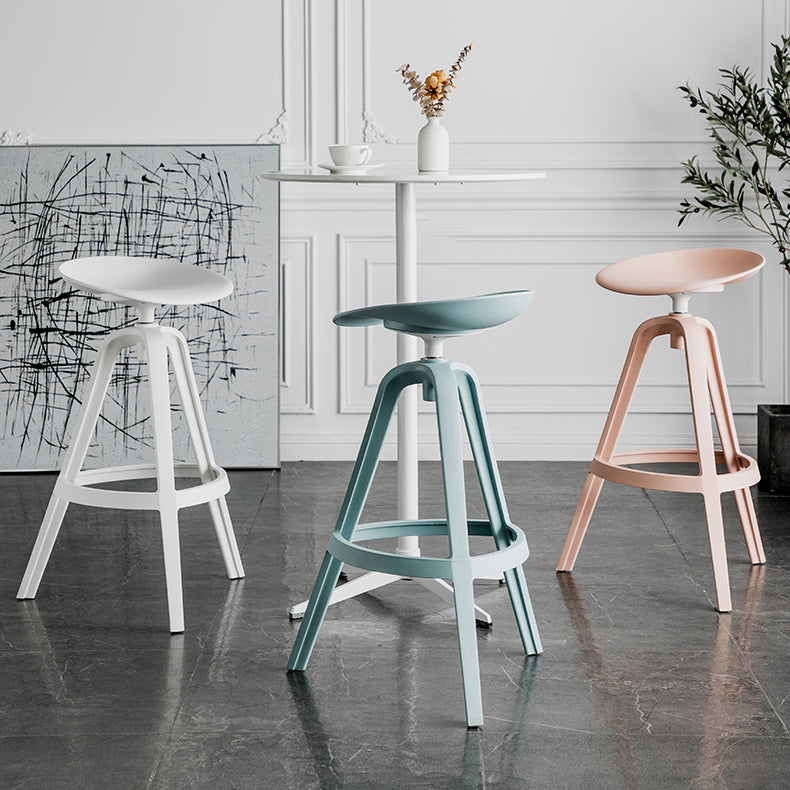 Nordic Low Back Counter Bar Stool Plastic Bar Stool for Home