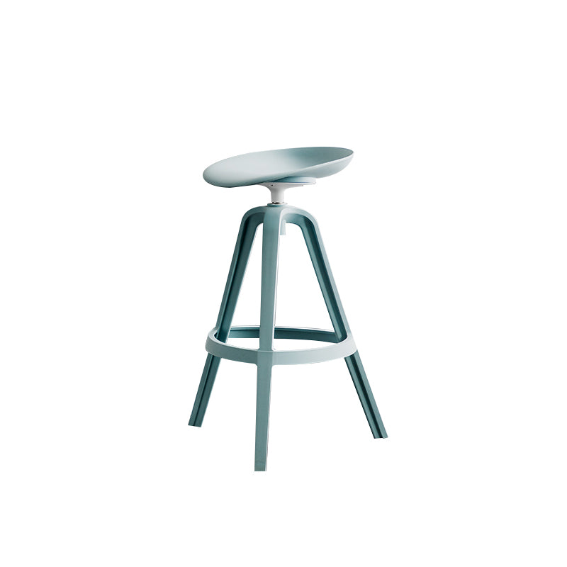 Nordic Low Back Counter Bar Stool Plastic Bar Stool for Home