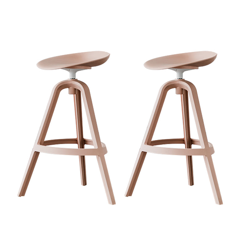 Nordic Low Back Counter Bar Stool Plastic Bar Stool for Home
