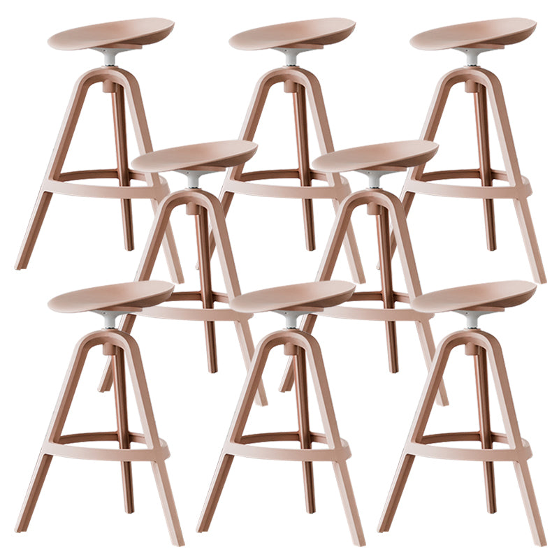 Nordic Low Back Counter Bar Stool Plastic Bar Stool for Home