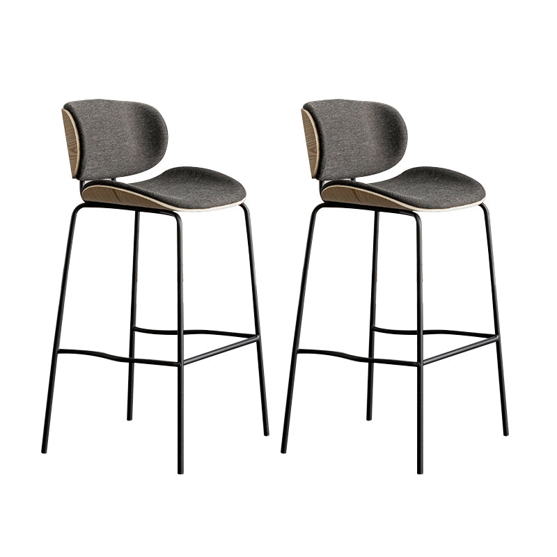 Industrial Armless Bar Stool Low Back Counter Bar Stool for Home