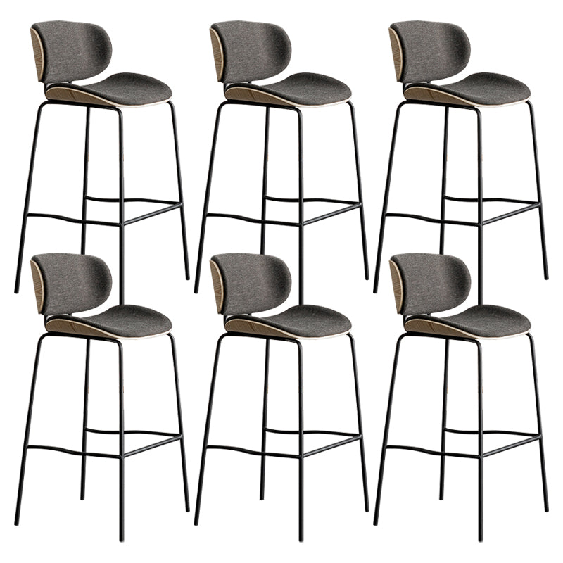 Industrial Armless Bar Stool Low Back Counter Bar Stool for Home