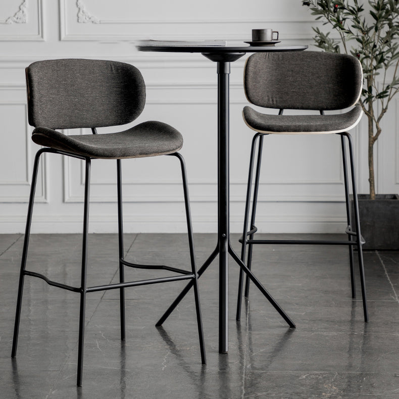 Industrial Armless Bar Stool Low Back Counter Bar Stool for Home
