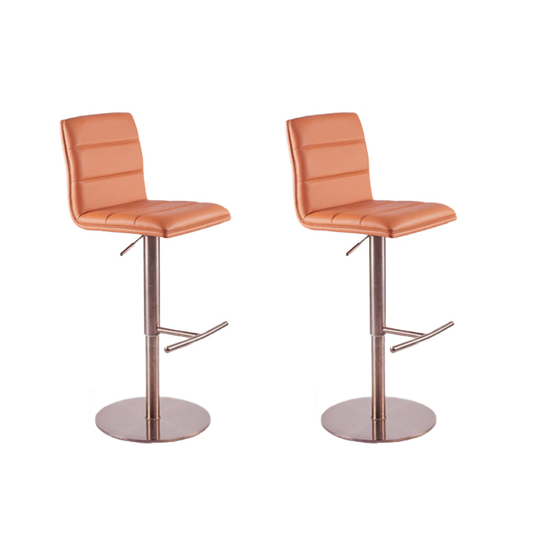 Glam Style Faux Leather Barstool Liftable Counter Bar Stool for Kitchen