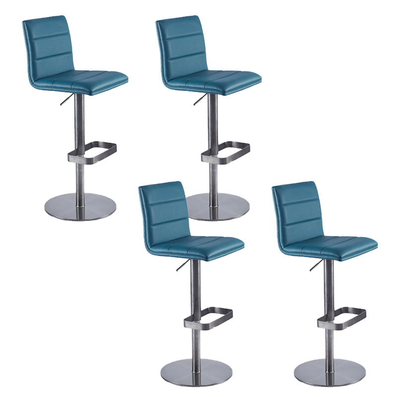 Glam Style Faux Leather Barstool Liftable Counter Bar Stool for Kitchen