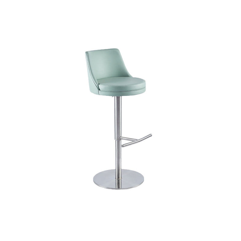 Glam Style Faux Leather Barstool Liftable Counter Bar Stool for Kitchen