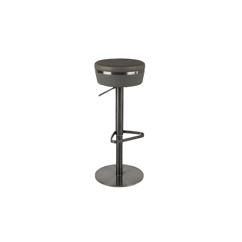 Glam Style Faux Leather Barstool Liftable Counter Bar Stool for Kitchen