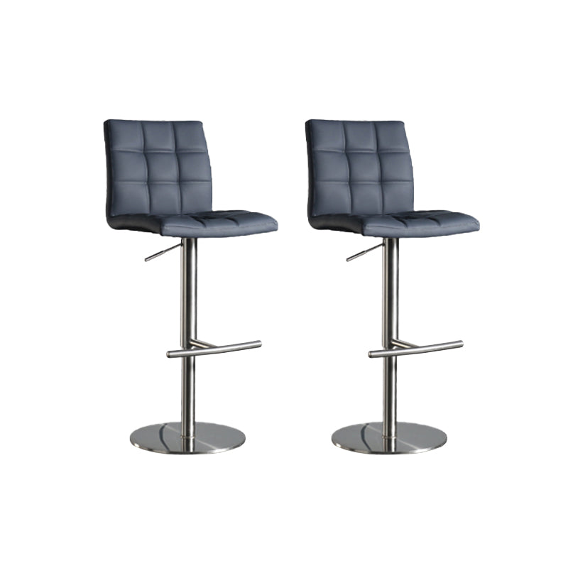 Glam Style Faux Leather Barstool Liftable Counter Bar Stool for Kitchen