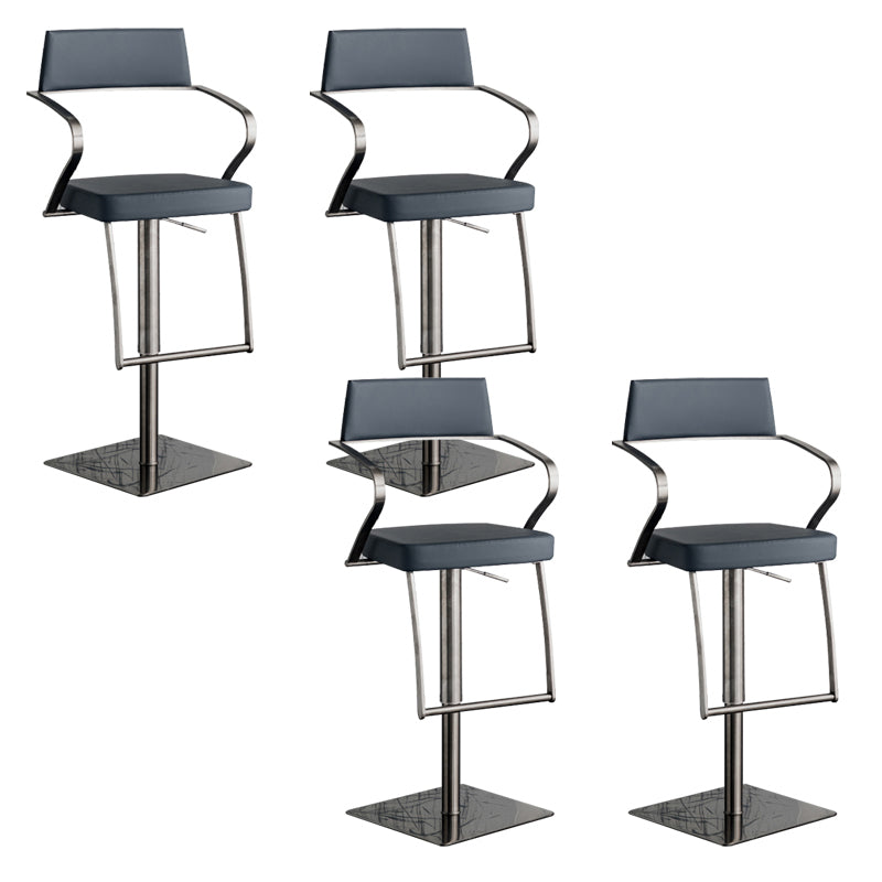 Glam Style Faux Leather Barstool Liftable Counter Bar Stool for Kitchen