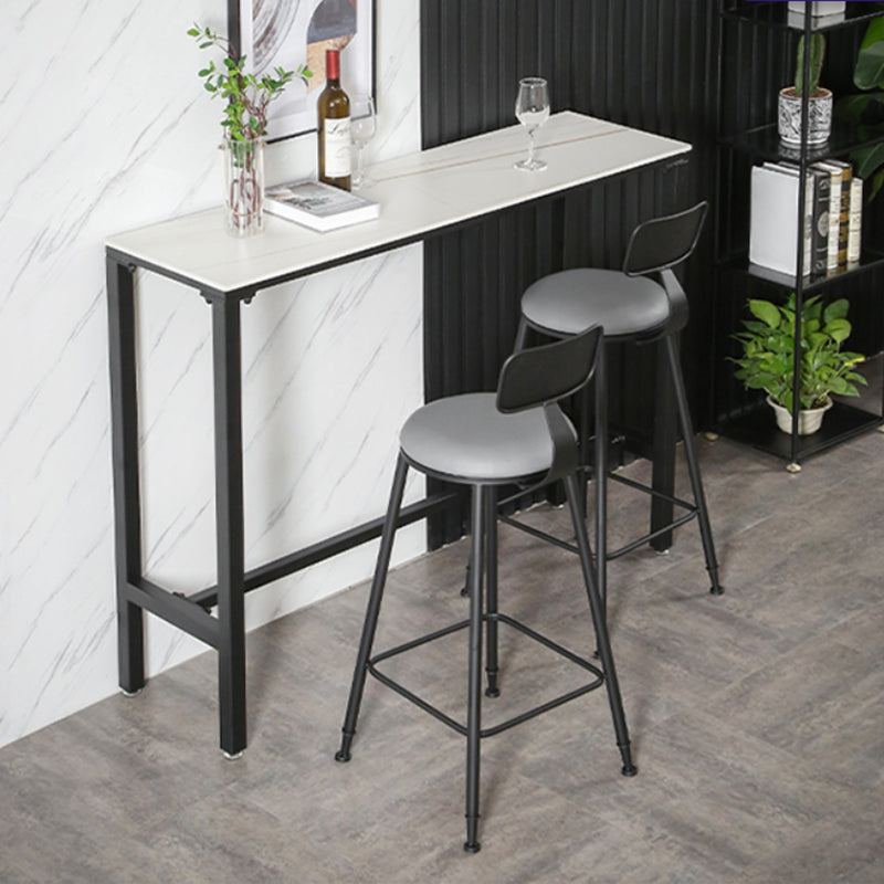 Modern Rectangle Stone Counter Table 1/3/5 Pieces Bar Table Set for Balcony