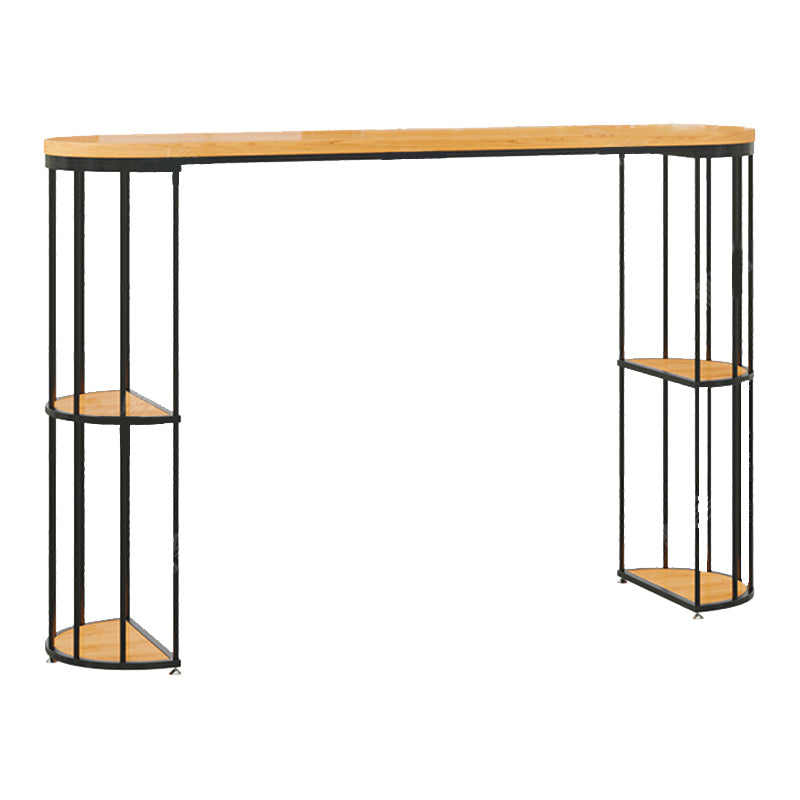 Modern Wood Counter Table 1/3 Pieces Bar Table Set with High Stools for Living Room