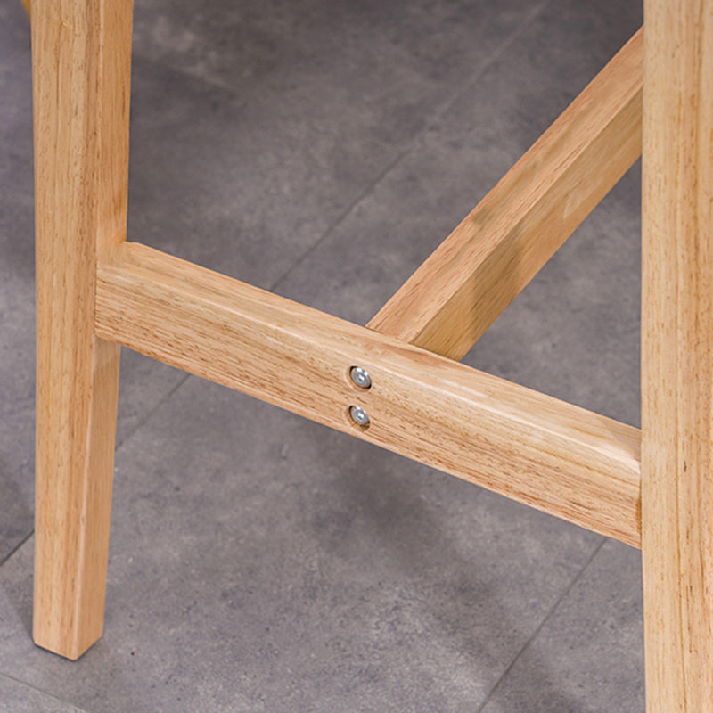 Modern Wood Bistro Bar Table Rectangle Footrest Bar Table for Living Room