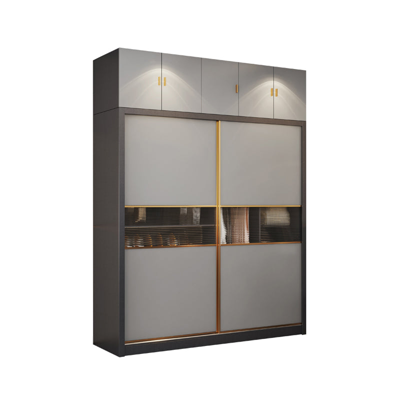 Modern Wood Freestanding Wardrobe Soft Close Drawer and Doors Wardrobe