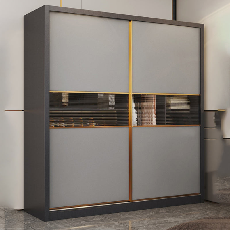 Modern Wood Freestanding Wardrobe Soft Close Drawer and Doors Wardrobe