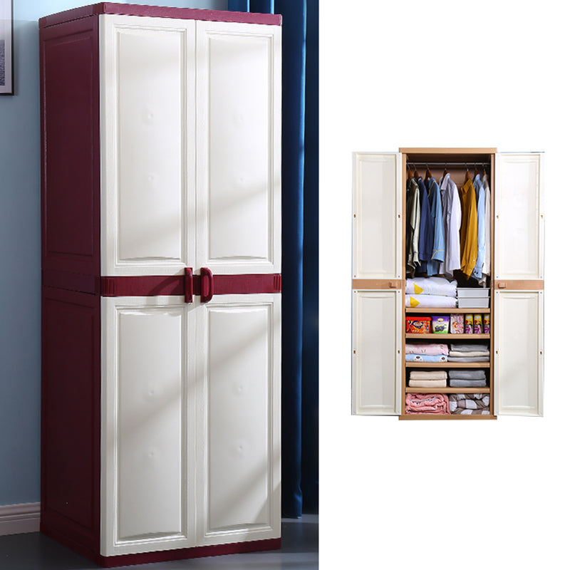 Modern Adjustable Shelves Wardrobe Armoire Freestanding Plastic Wardrobe