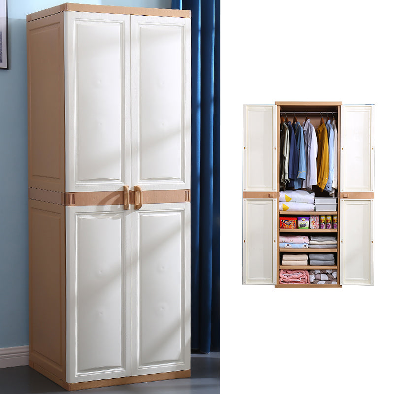 Modern Adjustable Shelves Wardrobe Armoire Freestanding Plastic Wardrobe