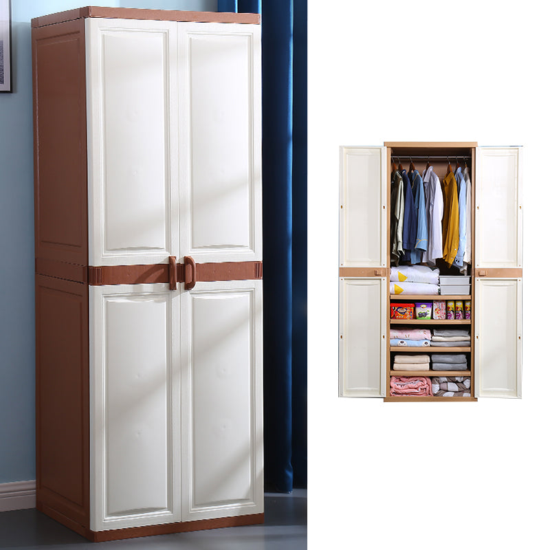 Modern Adjustable Shelves Wardrobe Armoire Freestanding Plastic Wardrobe