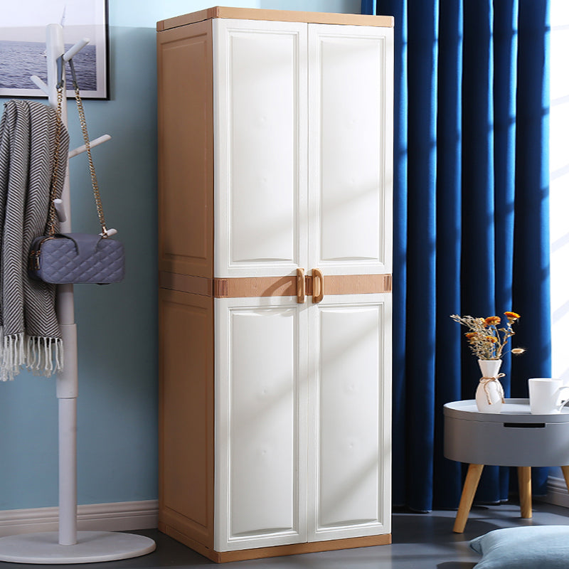 Modern Adjustable Shelves Wardrobe Armoire Freestanding Plastic Wardrobe