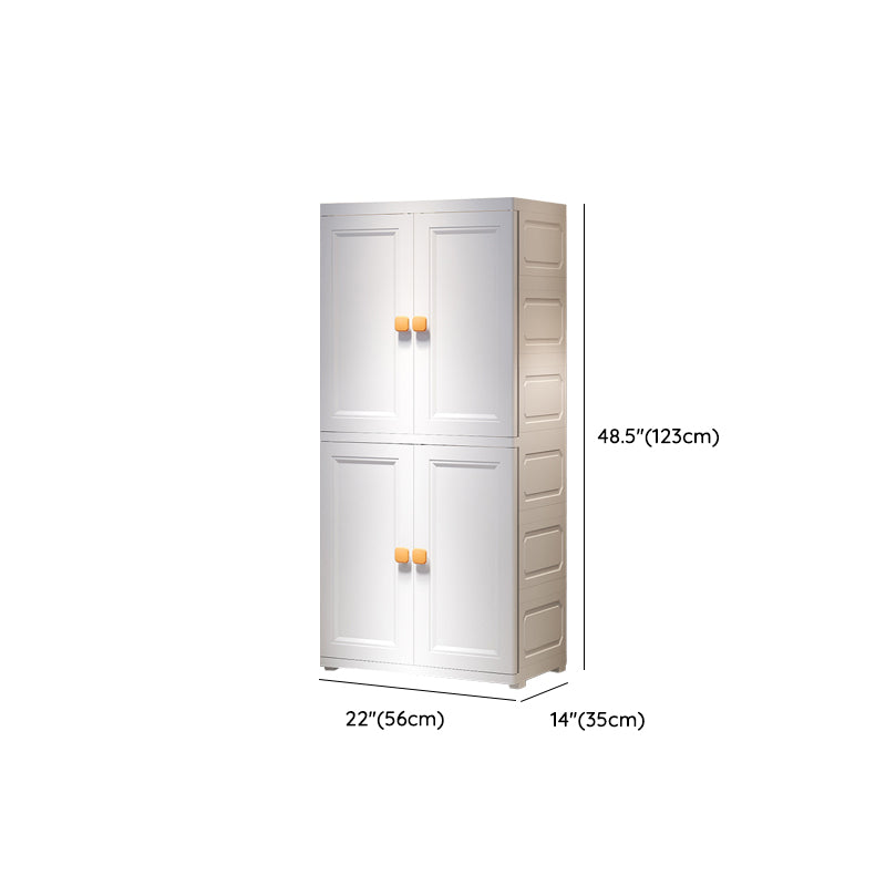 Contemporary Freestanding Wardrobe Plastic Multifunctional Wardrobe