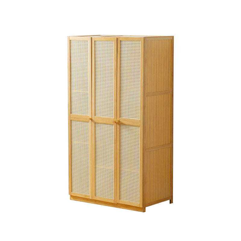 Traditional Natural Wood Wardrobe Freestanding Wardrobe with Soft Close Doors