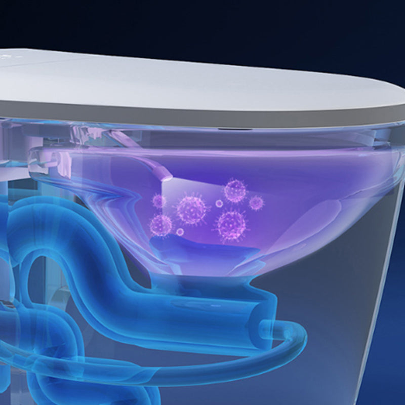 Contemporary One Piece Flush Toilet White Floor Mounted Urine Toilet for Washroom