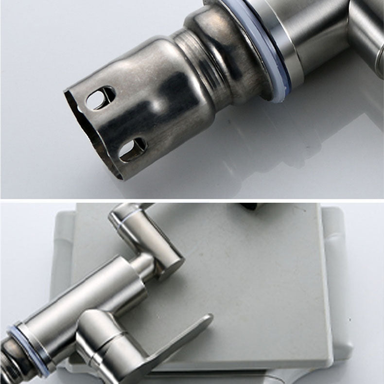 Modern Rotatable One Handle Deck Mounted Pot Filler Stainless Steel Profile Filler