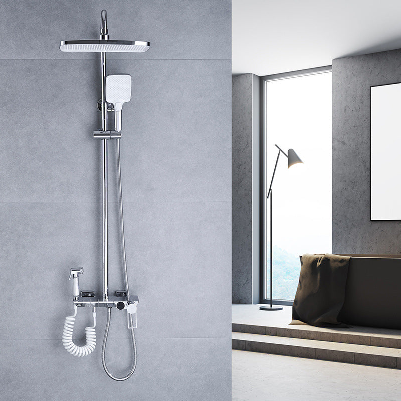 Shower System Adjustable Spray Pattern Wall Mount Lever Handle Shower Set with Shower Arm