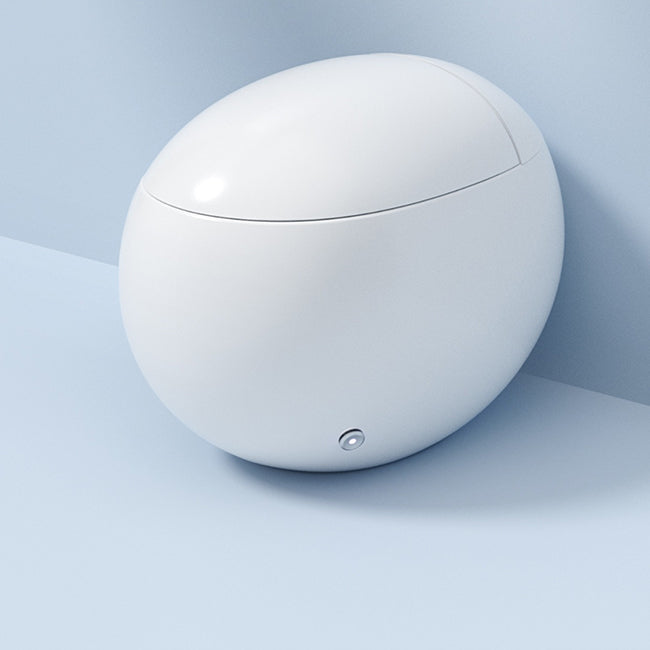 Round Floor Mount Bidet with Heated Seat and Antimicrobial Contemporary Bidet