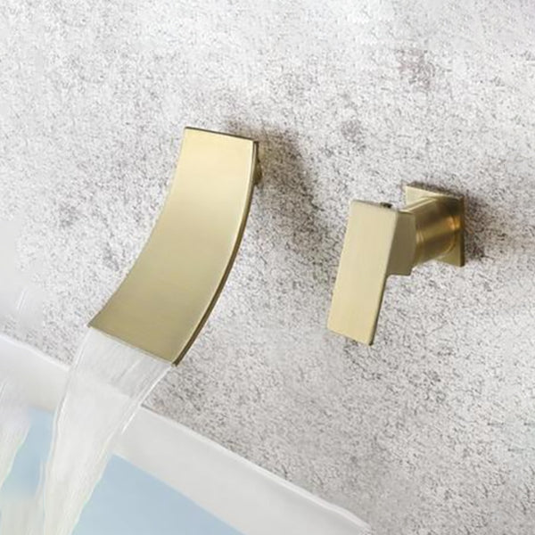 Waterfall Spout Bathroom Faucet Single Handle Wall Mounted Faucet