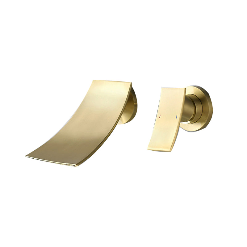 Waterfall Spout Bathroom Faucet Single Handle Wall Mounted Faucet