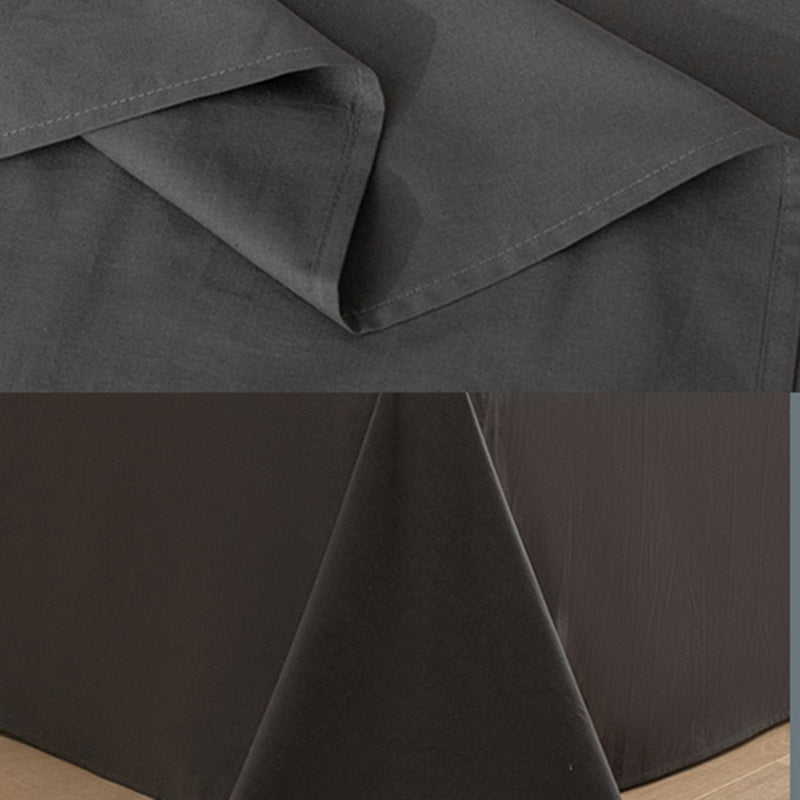 Solid Color Breathable Bed Sheet Twill Polyester Fade Resistant Sheet