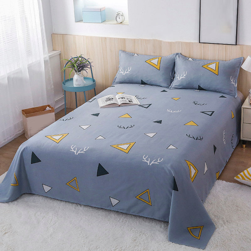 Twill Printed Bed Sheet Fade Resistant Breathable Polyester Sheet