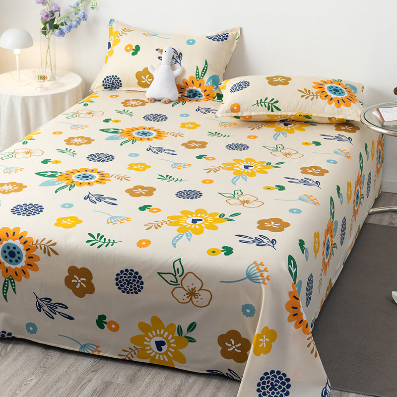 Breathable Printed Bed Sheet Twill Polyester Fade Resistant Sheet