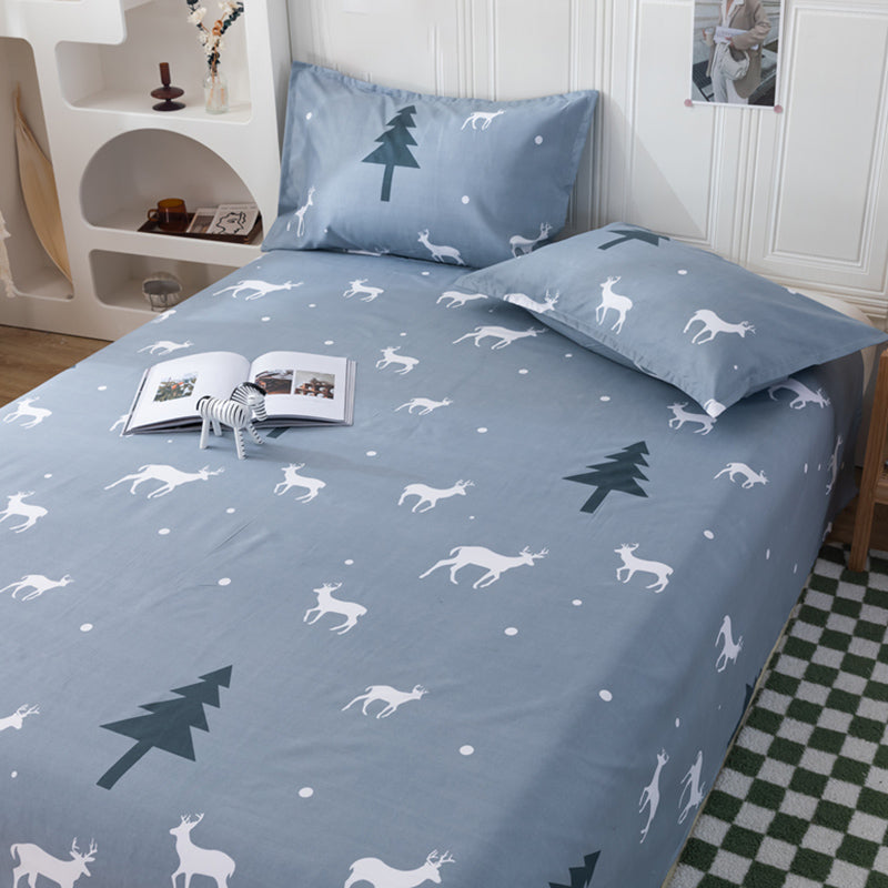 Breathable Printed Bed Sheet Twill Polyester Fade Resistant Sheet