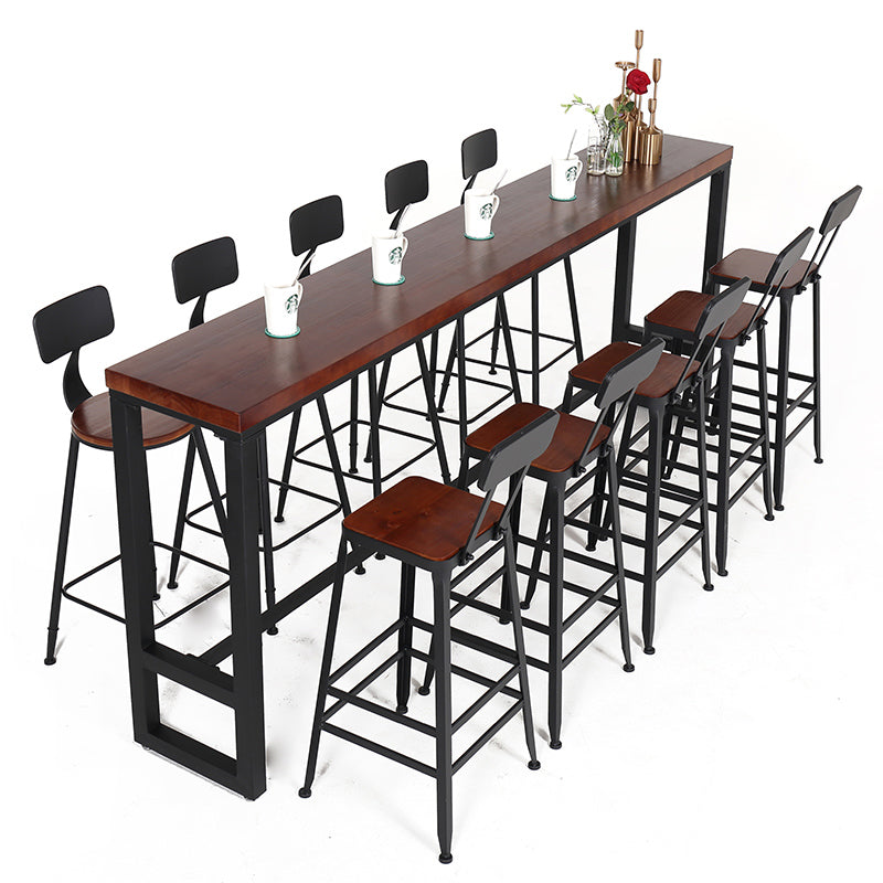 1/6/11 Pieces Counter Height Pub Set Rectangular Bar Stool and Table Set