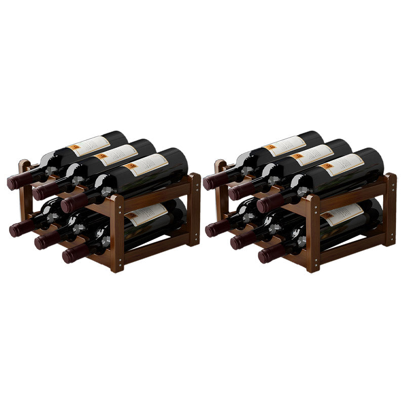 Countertop Wine Rack Solid Wood Wine Bottle Rack for Living Room